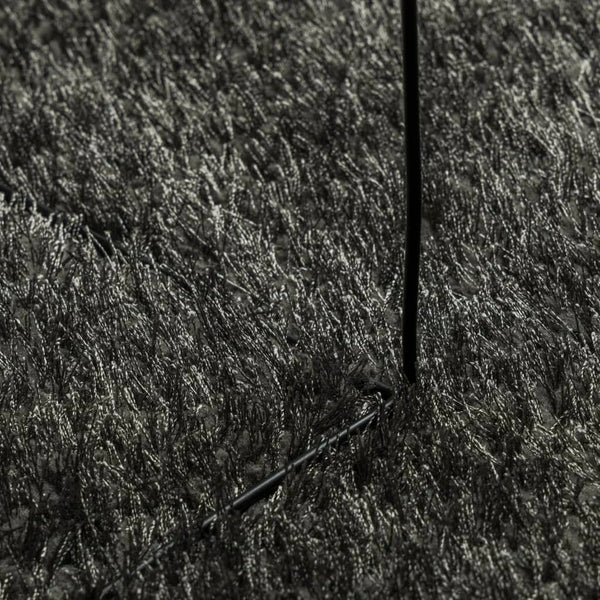 Anthrazit Hochflor Teppich 100x200 cm