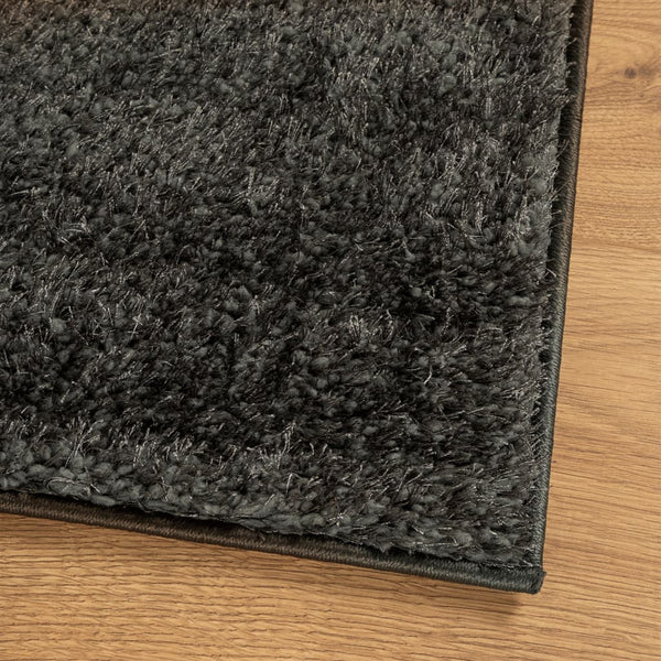 Anthrazit Hochflor Teppich ISTAN 120x170 cm