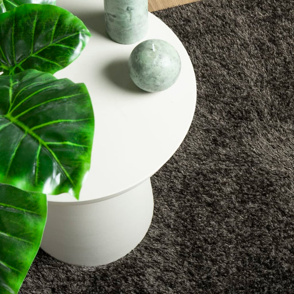 Anthrazit Hochflor Teppich ISTAN 120x170 cm