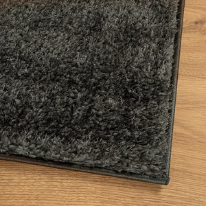 Anthrazit Hochflor Teppich 140x200 cm