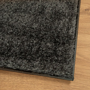 Anthrazit Hochflor Teppich 160x230 cm
