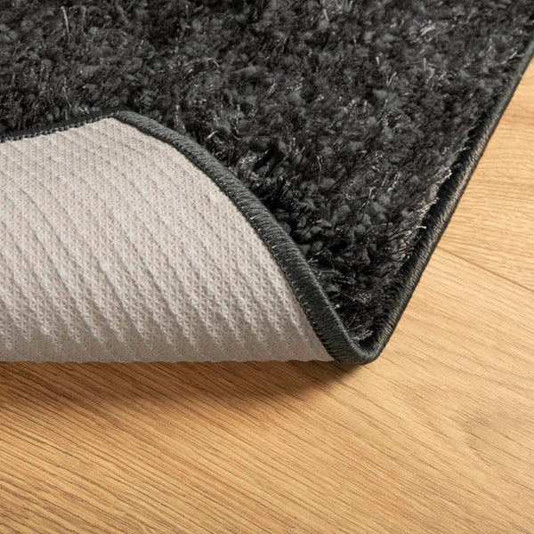 Anthrazit Hochflor Teppich 160x230 cm