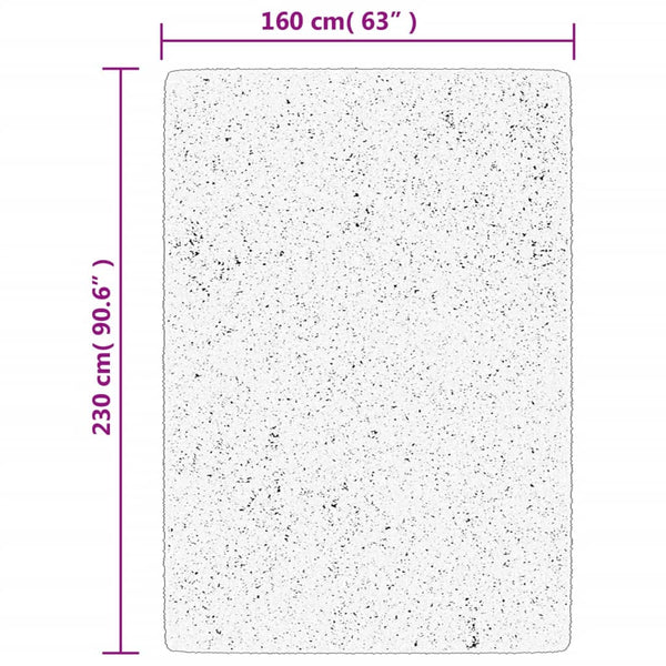 Anthrazit Hochflor Teppich 160x230 cm