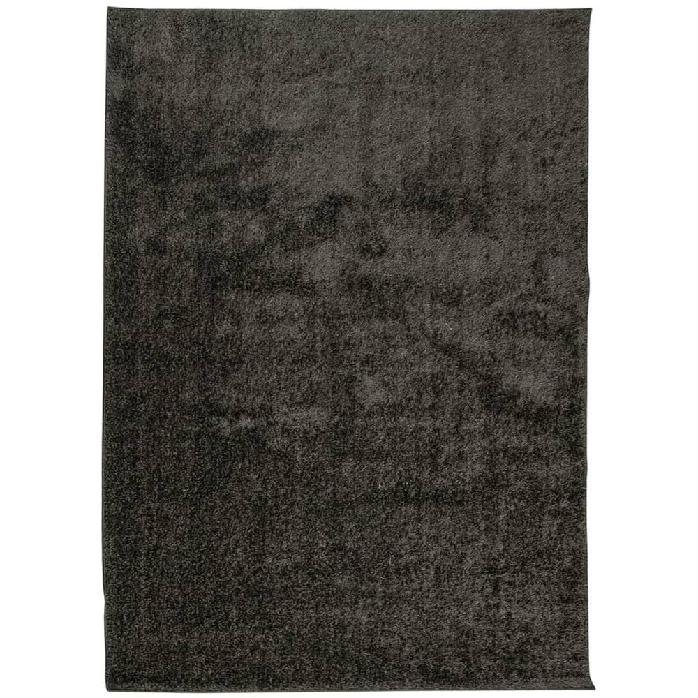 Anthrazit Hochflor Teppich 200x280 cm
