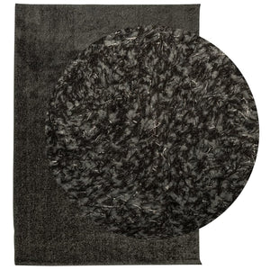 Anthrazit Hochflor Teppich 200x280 cm
