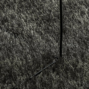 Anthrazit Hochflor Teppich Ø 200cm