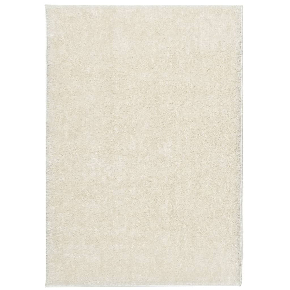 Creme Hochflor Teppich ISTAN 120x170 cm