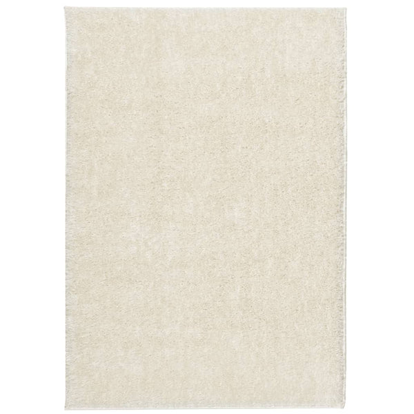 Creme Hochflor Teppich ISTAN 140x200 cm