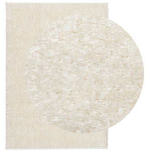 Creme Hochflor Teppich ISTAN 140x200 cm