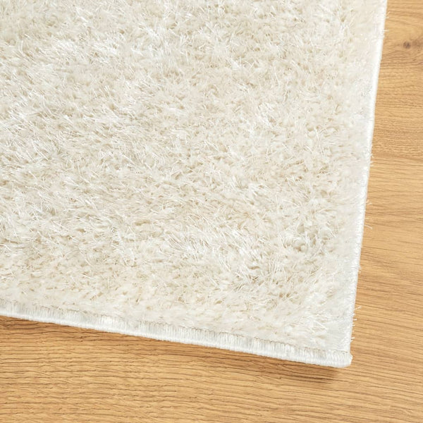 Creme Hochflor Teppich ISTAN 140x200 cm