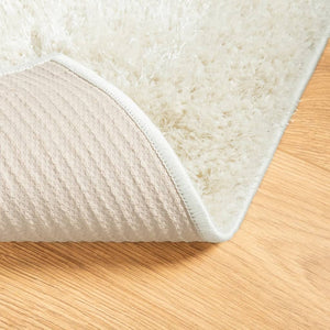 Creme Hochflor Teppich ISTAN 140x200 cm