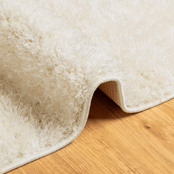 Creme Hochflor Teppich ISTAN 140x200 cm