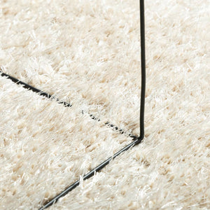 Creme Hochflor Teppich ISTAN 140x200 cm