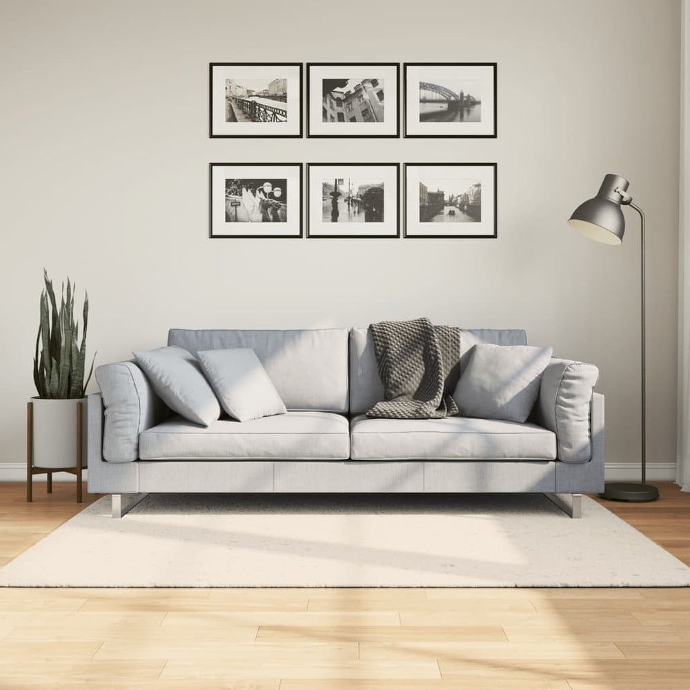 Creme Hochflor Teppich ISTAN 140x200 cm