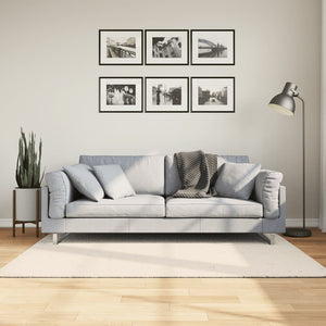 Creme Hochflor Teppich ISTAN 140x200 cm