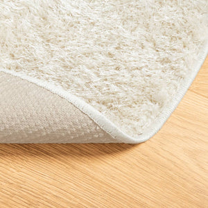 Creme Hochflor Teppich ISTAN Ø 160cm