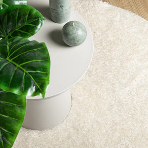 Creme Hochflor Teppich ISTAN Ø 160cm