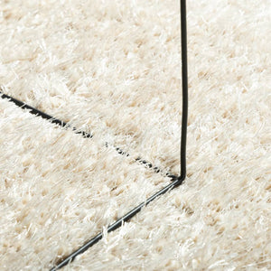 Creme Hochflor Teppich ISTAN Ø 160cm