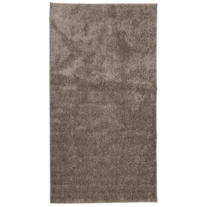 Grauer Hochflor Teppich 80x150 cm
