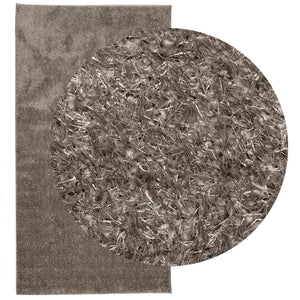 Grauer Hochflor Teppich 80x150 cm
