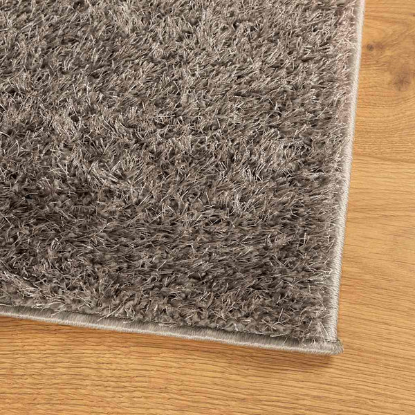 Grauer Hochflor Teppich 80x150 cm