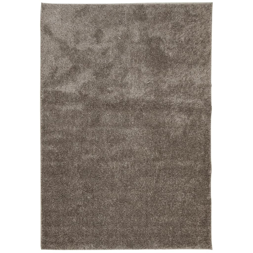 Grauer Hochflor Teppich 160x230 cm