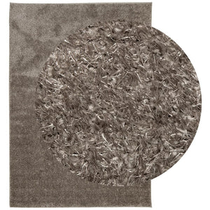 Grauer Hochflor Teppich 160x230 cm
