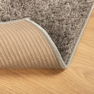 Grauer Hochflor Teppich 160x230 cm