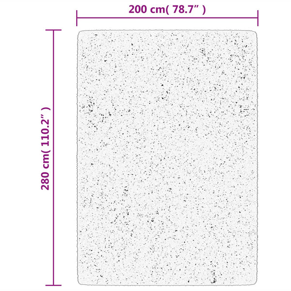 Grauer Hochflor Teppich ISTAN 200x280 cm