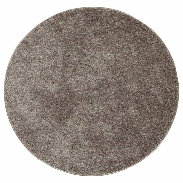 Grauer Hochflor Teppich ISTAN Ø 100cm
