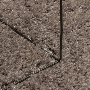 Grauer Hochflor Teppich ISTAN Ø 100cm