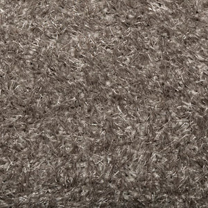 Grauer Hochflor Teppich ISTAN Ø 120 cm