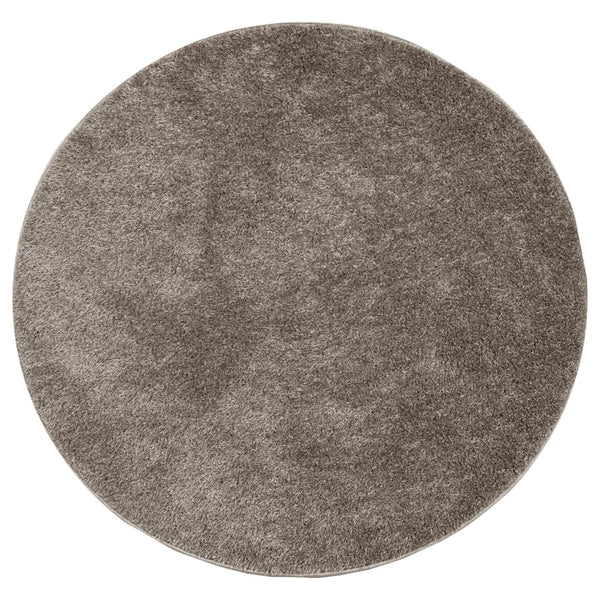 Grauer Hochflor Teppich ISTAN Ø 160cm