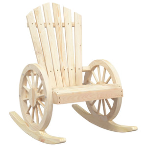 vidaXL Fauteuils à bascule Adirondack 2 pcs Bois de sapin massif