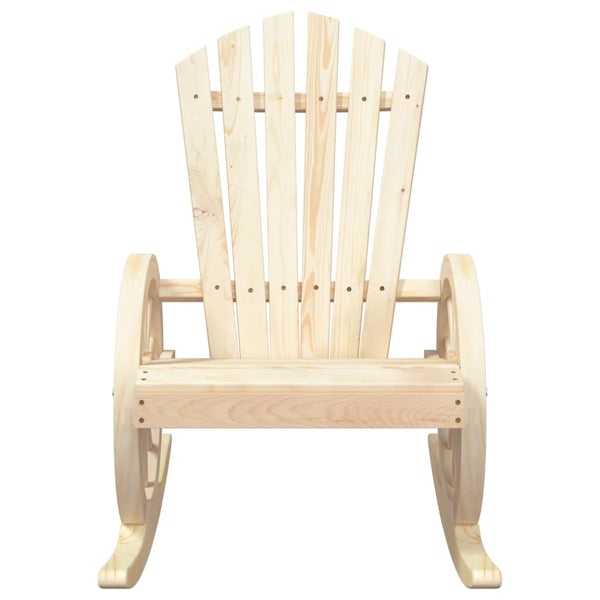 vidaXL Fauteuils à bascule Adirondack 2 pcs Bois de sapin massif