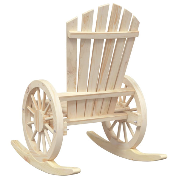 vidaXL Fauteuils à bascule Adirondack 2 pcs Bois de sapin massif