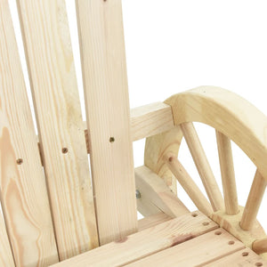vidaXL Fauteuils à bascule Adirondack 2 pcs Bois de sapin massif