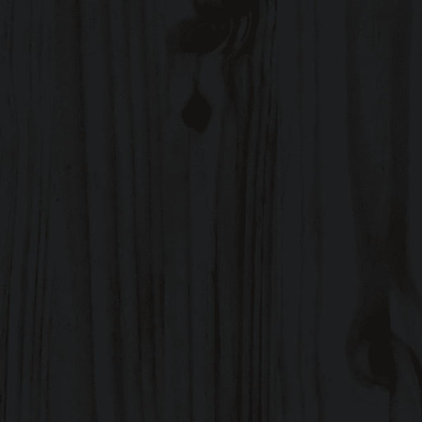 Schwarzes Tagesbett 80x200 cm Kiefer Massivholz