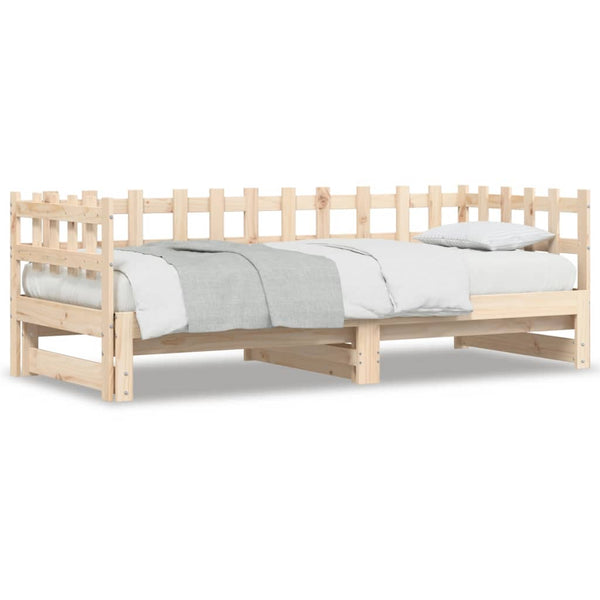 Ausziehbares Tagesbett Kiefer 2x(80x200) cm