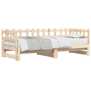 Ausziehbares Tagesbett Kiefer 2x(80x200) cm