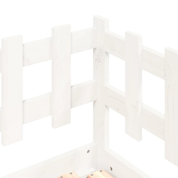 vidaXL Lit de repos extensible Blanc 2x(80x200) cm Bois de pin massif