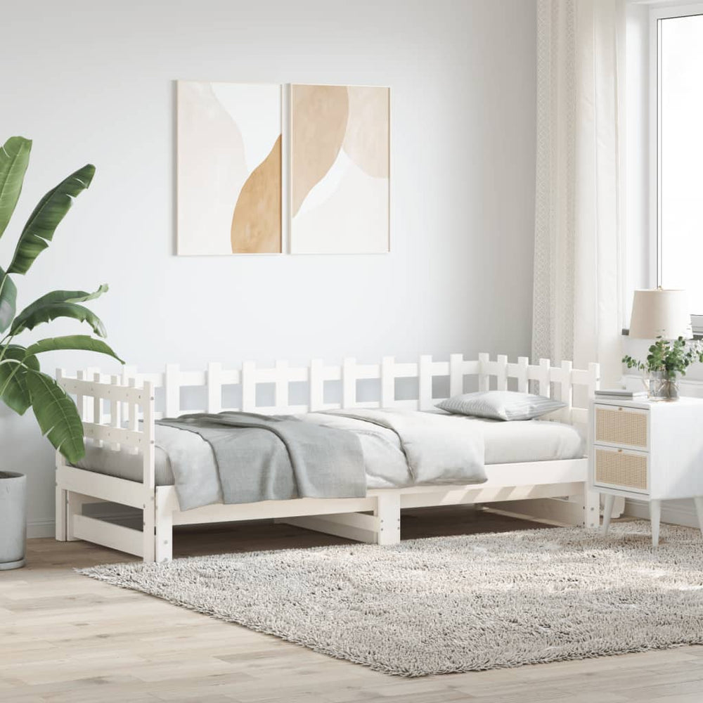 Ausziehbares Tagesbett Kiefer Massivholz 80x200 cm