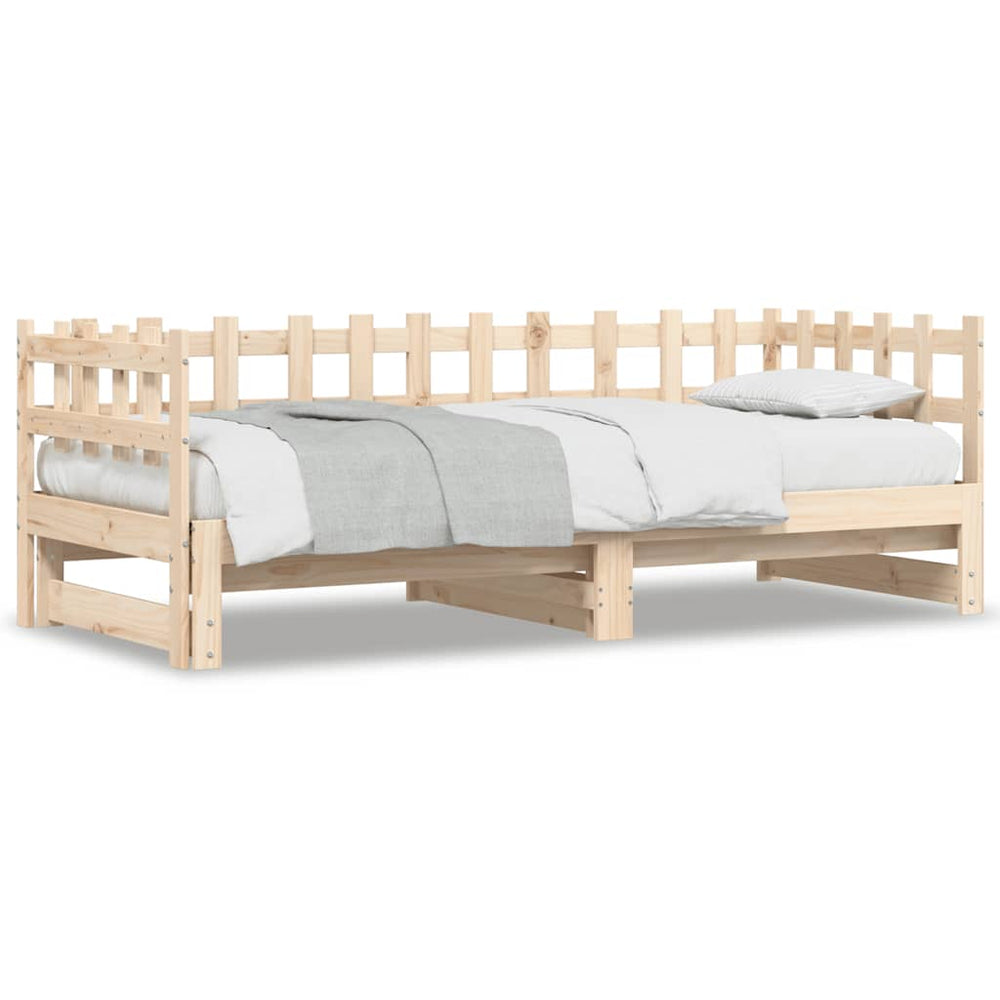 vidaXL Lit de jour extensible 2x(90x200) cm en pin massif