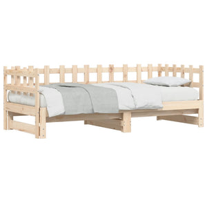 vidaXL Lit de repos extensible 2x(90x190) cm Bois de pin massif