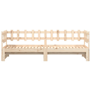 vidaXL Lit de repos extensible 2x(90x190) cm Bois de pin massif