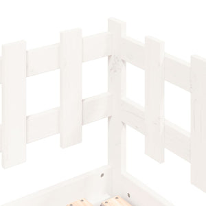 vidaXL Lit de repos extensible Blanc 2x(90x190) cm Bois massif Pin