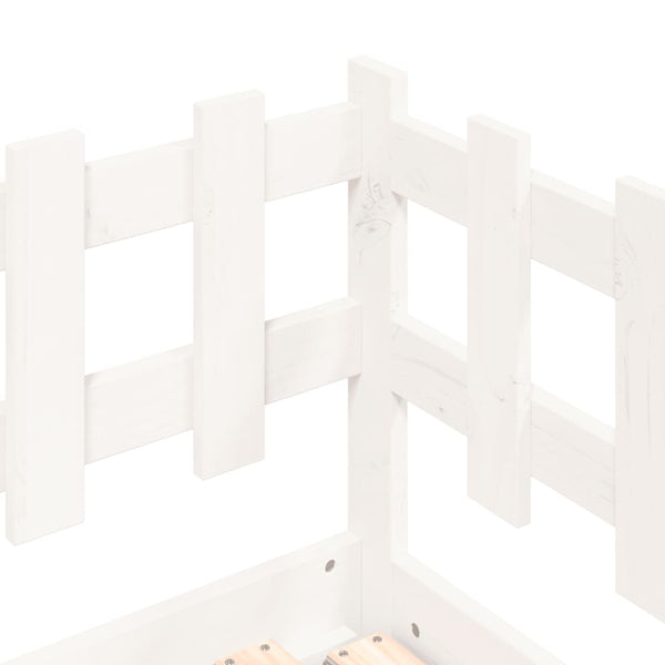 vidaXL Lit de repos extensible Blanc 2x(90x190) cm Bois massif Pin