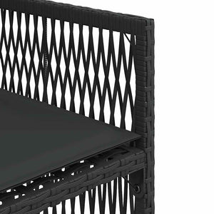vidaXL Chaises de jardin avec coussins 4 pcs Noir Résine tressée