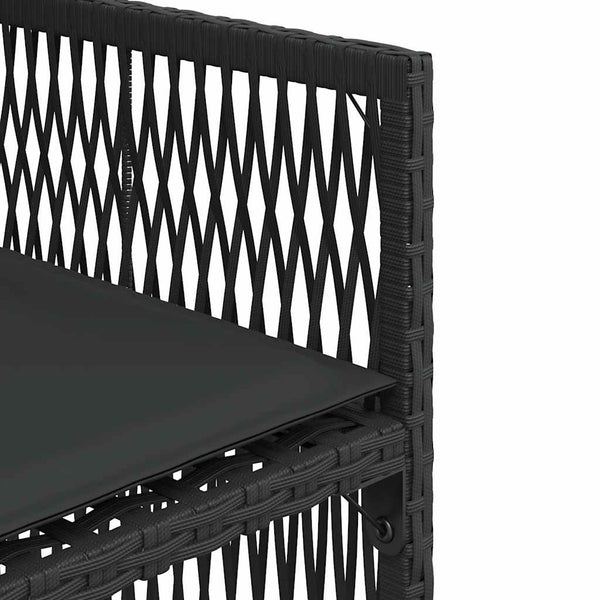 vidaXL Chaises de jardin avec coussins 4 pcs Noir Résine tressée