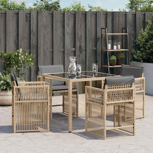 Gartenstühle mit Kissen, 4er Set